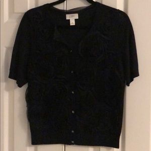 Short sleeve button down sweater